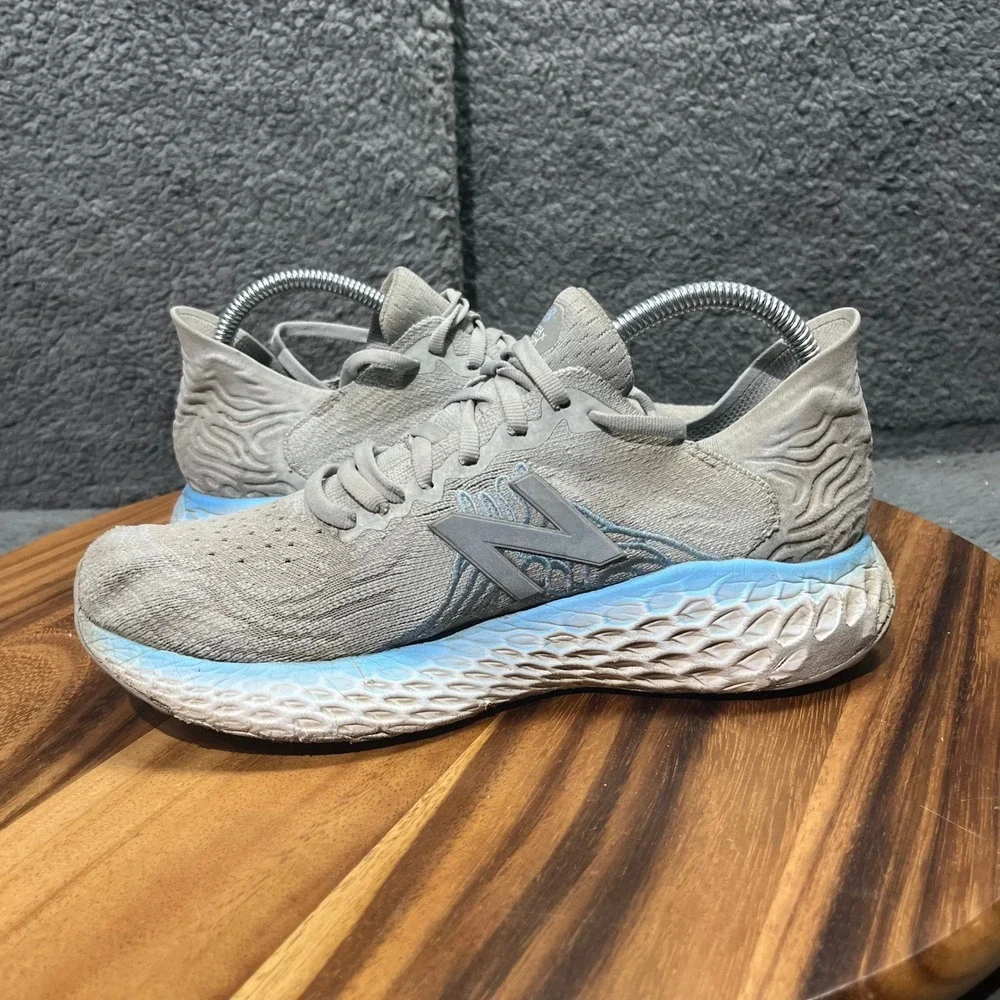 New Balance Fresh Foam Gray Blue Running Shoes Women's‎ Sneakers NO INSOLES